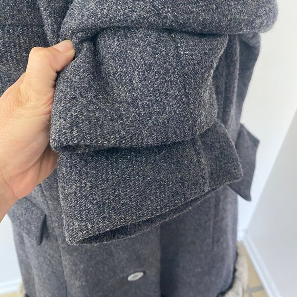 Vintage Lilli Ann Fur Trim Coat Jacket Gray 60s - Picture 6 of 15